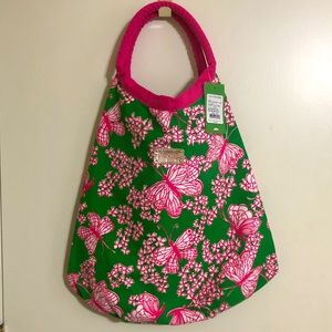 NWT Lilly Pulitzer Loose Lilly Bag Grasshopper Dream Weaver Boho Bag